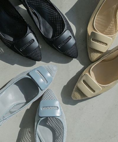 【50%OFF】サステナブル チュールネットパンプス
