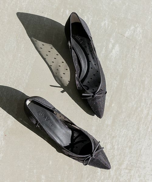 ELIA.B スウェードメッシュパンプス ELIA.B スウェードメッシュパンプス ストラップフラットパンプス
