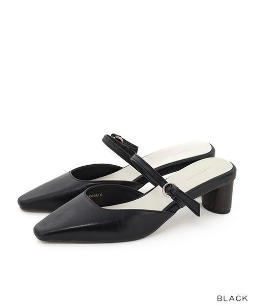Ade Vivre サステナブル ベルトデザインパンプス 40%OFF】サステナブル ベルトデザインパンプス | A de Vivre