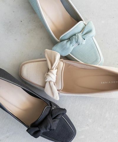 【50%OFF】サステナブル 2WAY リボンヒールアップローファー