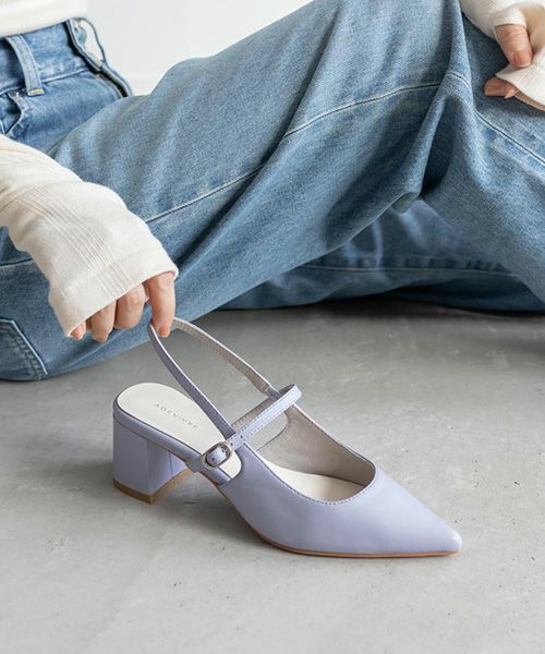 50%OFF】バックストラップレザーパンプス | A de Vivre（アドゥ