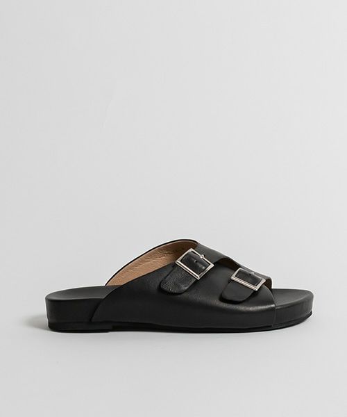 【ALDO】本皮レザー ★ 上品★ 軽量 ★ フットベットサンダル エイチエス HS 本革 バイカラーレザー サンダル （ダーク