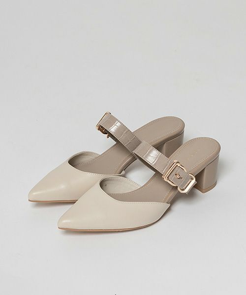 40%OFF】サステナブル ベルトミュールパンプス | A de Vivre