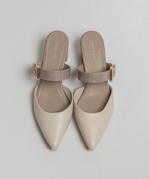 40%OFF】サステナブル ベルトミュールパンプス | A de Vivre