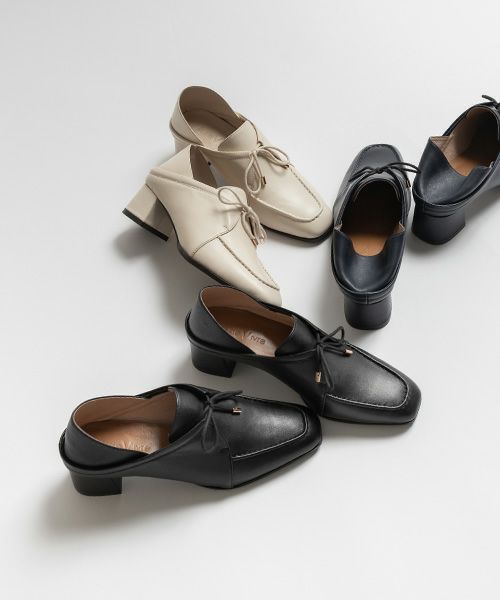 AdeVivre ソフトレザーレースアップシューズ 30%OFF】レザー 2WAY レースアップシューズ | A de Vivre