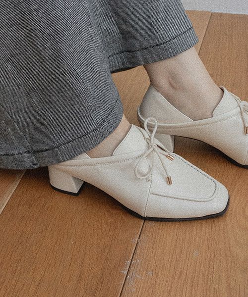 30%OFF】レザー 2WAY レースアップシューズ | A de Vivre