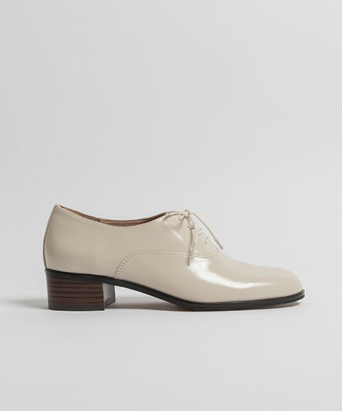 AdeVivre ソフトレザーレースアップシューズ 20%OFF】レザーヒール レースアップシューズ | A de Vivre