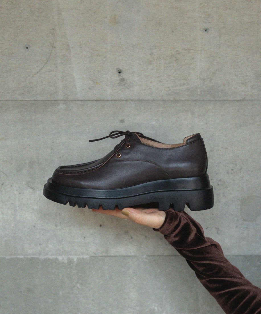 レザー 2ホールトラックソールシューズ | A de Vivre（アドゥ