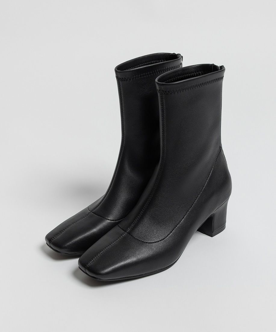 20%OFF】ストレッチレザー ミドルブーツ | A de Vivre（アドゥ